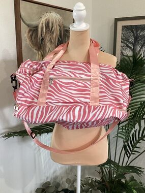 Pink Zebra-Print Weekend Travel Duffle Bag - Unknown Brand